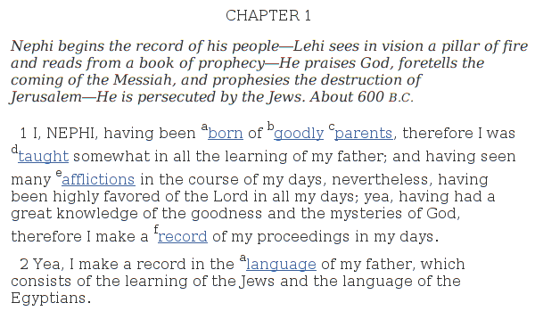 Screenshot of 1 Nephi Chapter 1 on scriptures.lds.org